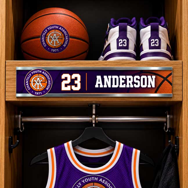 Basketball Locker Name Plate